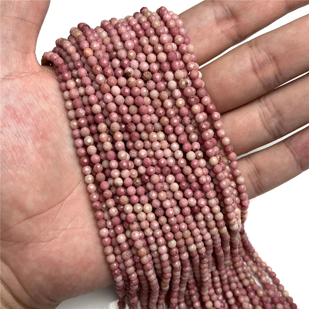 Faceted Natural 2 3 mm Stone Bead Zircon Rose Quartzs Amethysts Rubys Agates Seed Beads for Jewelry Making Beadwork DIY Supplies